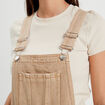 Salopette droite en jean sable femme