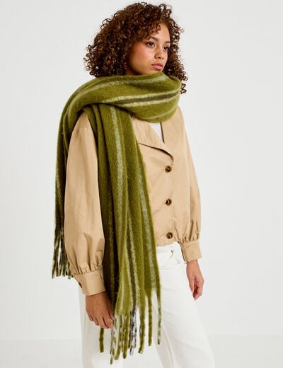 Echarpe vert fonc&eacute; femme