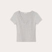 T -shirt manches courtes gris clair femme