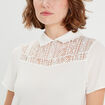 T-shirt manches courtes ecru femme