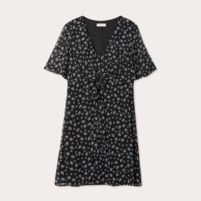 robe evasee noeud poitrine noir femme Robe évasée noeud poitrine noir femme