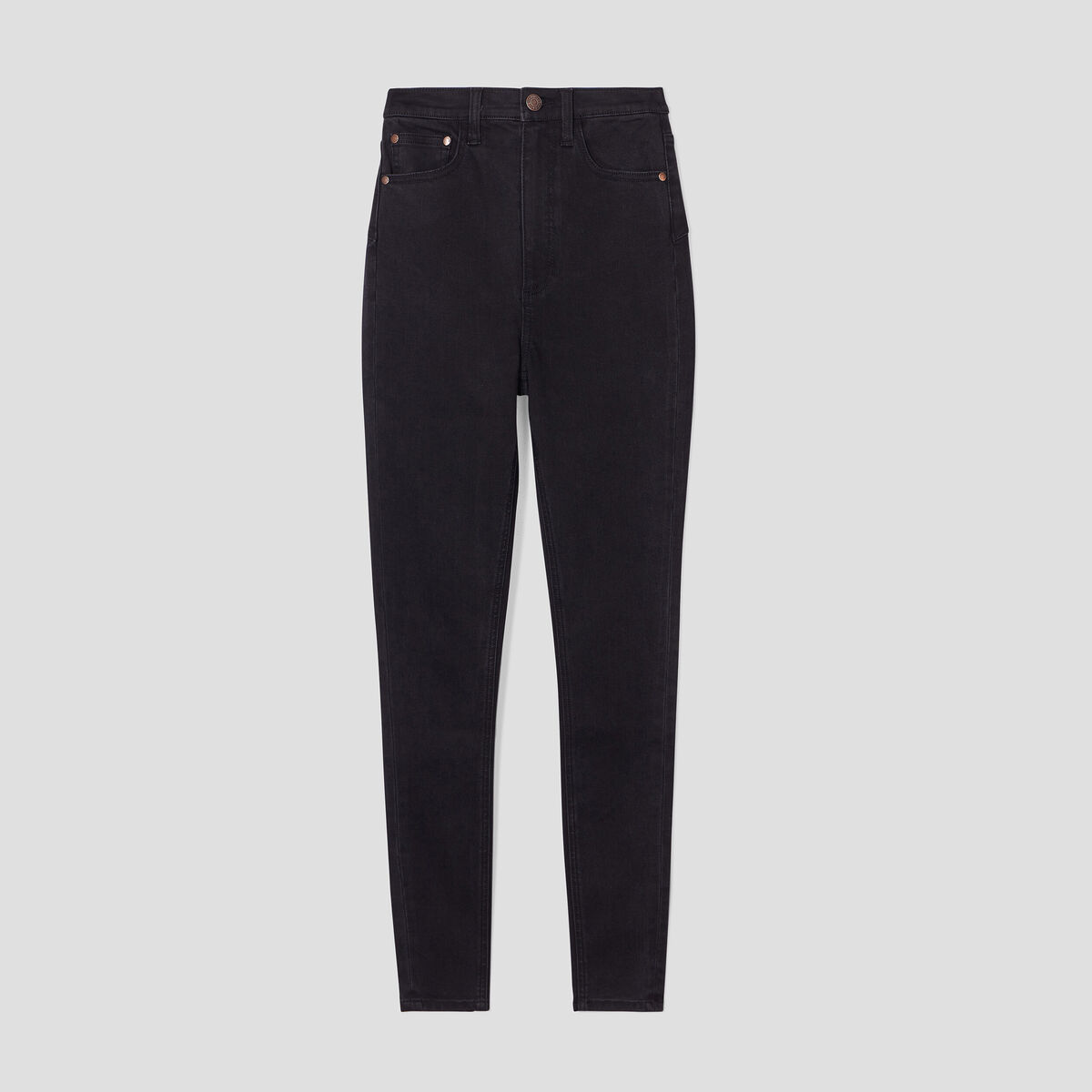 Jeans skinny taille élastiquée denim noir femme