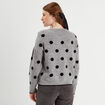 Pull manches longues gris foncé femme