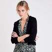 Gilet court ouvert noir femme