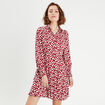Robe chemise patineuse rouge femme