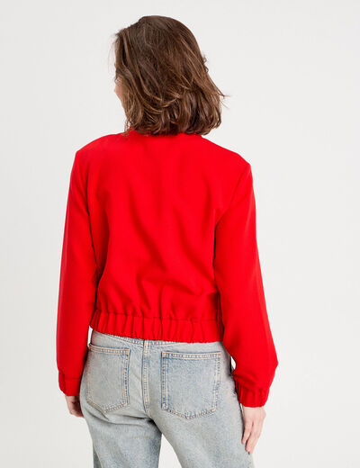 Veste zippée rouge femme