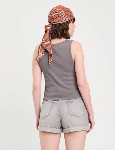 Débardeur sans manches gris foncé femme