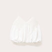 Blouse cropped bretelles ecru femme