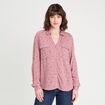 Chemise manches longues rose femme
