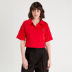 Polo avec patch brodé rouge femme
