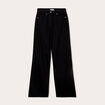 Jean wide leg taille haute denim noir femme