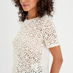 T-shirt manches courtes ecru femme
