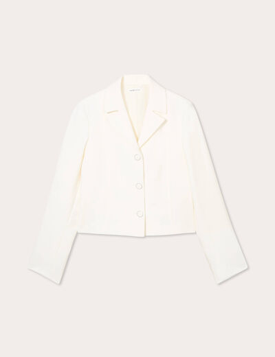 Veste esprit blazer ecru femme