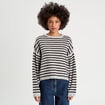 Pull manches longues gris clair femme
