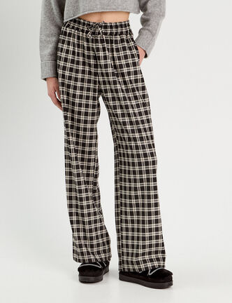 Pantalon large noir femme