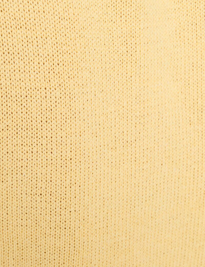 Gilet sans manches col v noeuds jaune clair femme