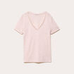 T-shirt manches courtes iris&eacute; rose clair femme