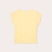 T-shirt broderie anglaise jaune clair femme