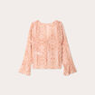 Blouse volants beige femme