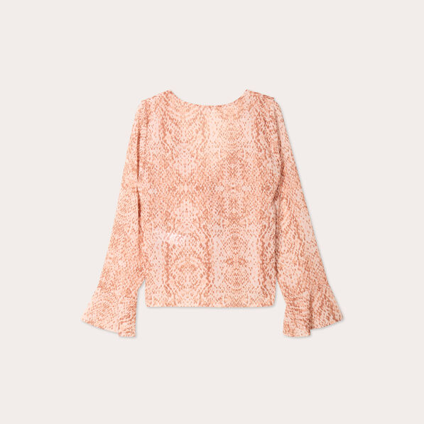 blouse volants beige femme Blouse volants beige femme