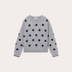 Pull manches longues gris foncé femme