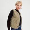Gilet sans manches velours vert femme