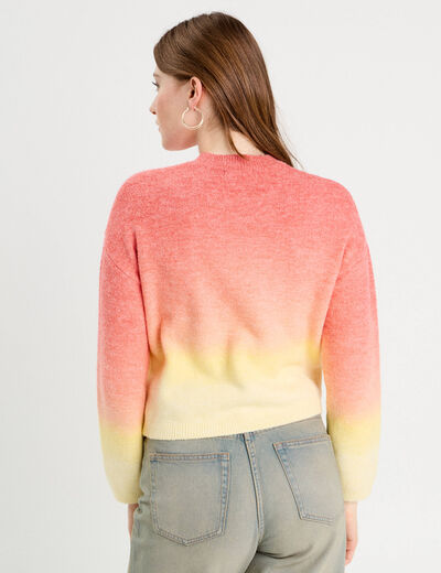Pull manches longues rouge femme