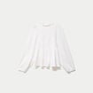 Blouse p&eacute;plum manches longues pliss&eacute;e ecru femme
