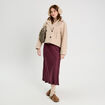 Caban court boutonné beige femme