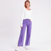 Pull manches longues col rond ecru femme