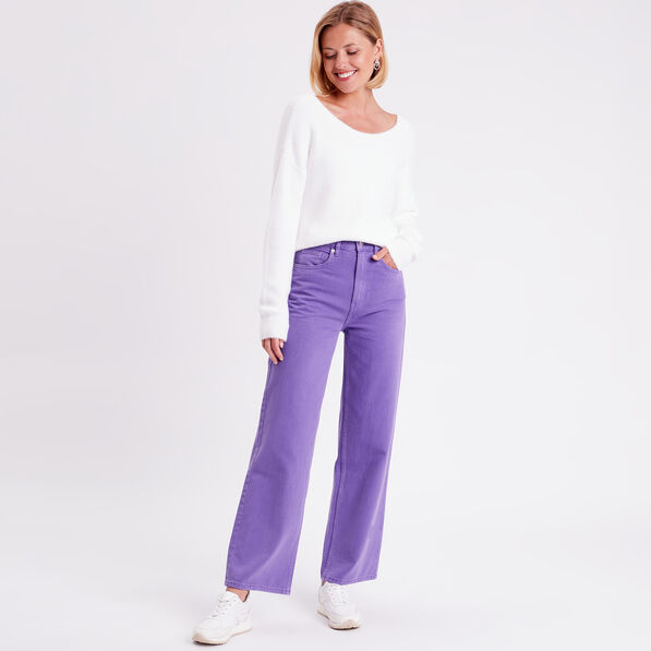 pull manches longues col rond ecru femme Pull manches longues col rond ecru femme