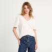 T-shirt manches courtes ecru femme