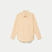 Chemise oversize manches longues jaune femme