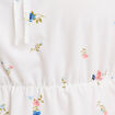 Blouse col V manches courtes blanc femme