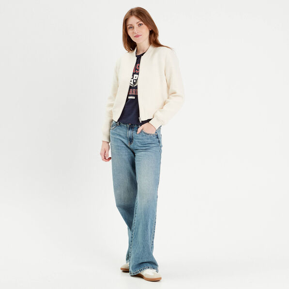 T-shirt manches courtes bleu marine femme