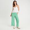 Pantalon large 7/8ème vert émeraude femme