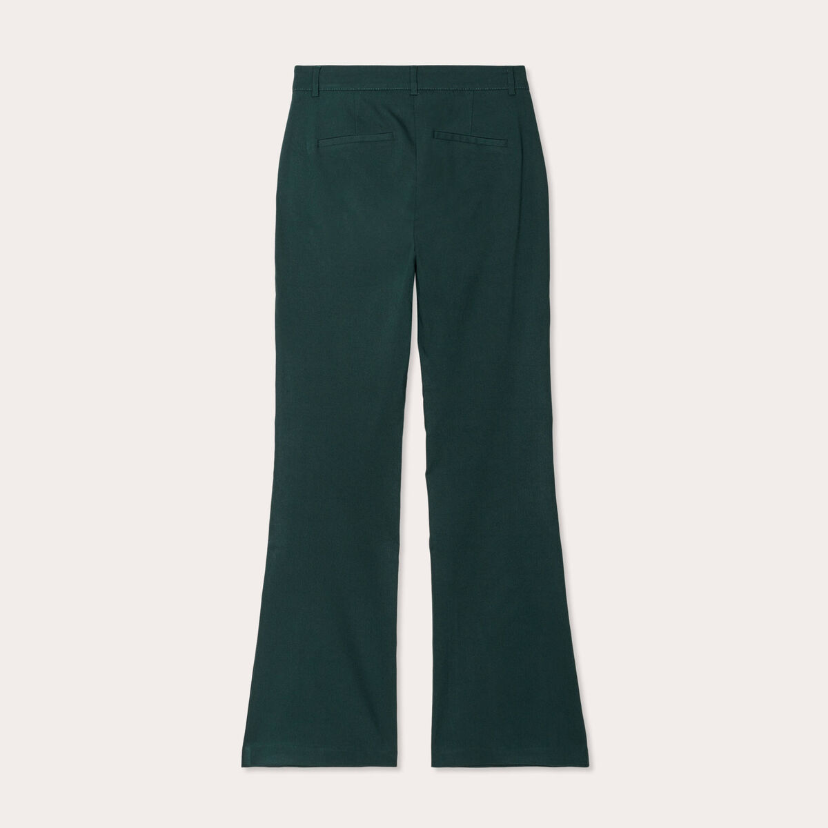 Pantalon bootcut &agrave; pont vert fonc&eacute; femme