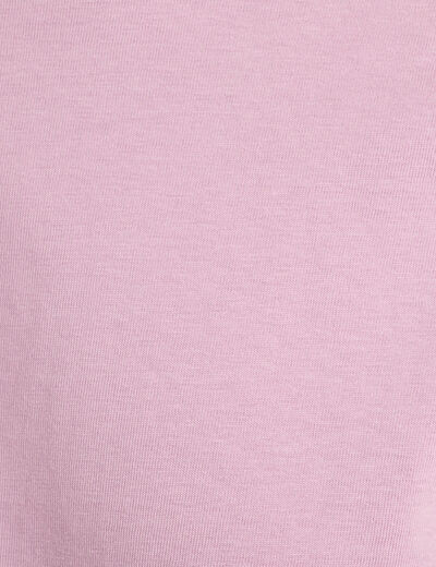 T-shirt oversize col rond vieux rose femme