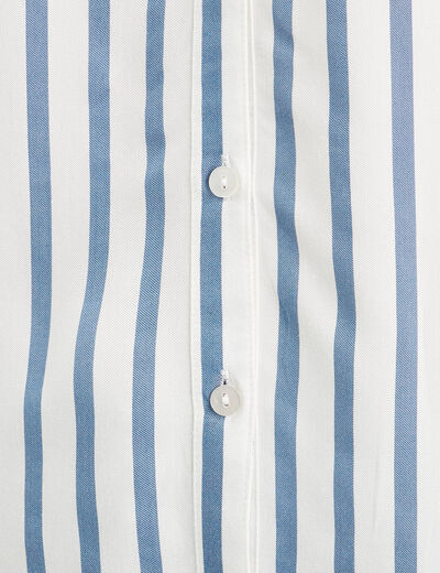 Chemise manches longues bleu marine femme