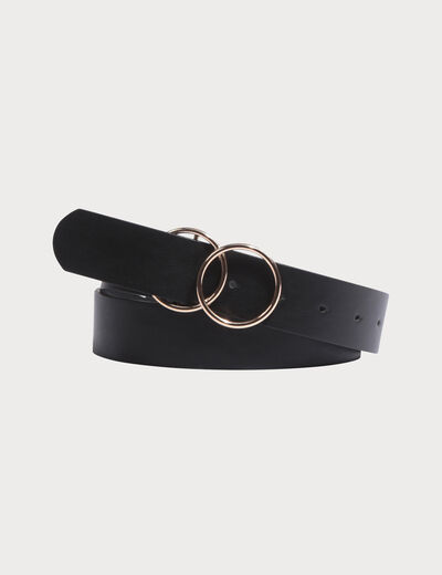 Ceinture avec boucle noir femme