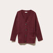 Gilet col v violet fonc&eacute; femme