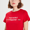 T-shirt manches courtes rouge femme