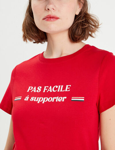 T-shirt manches courtes rouge femme