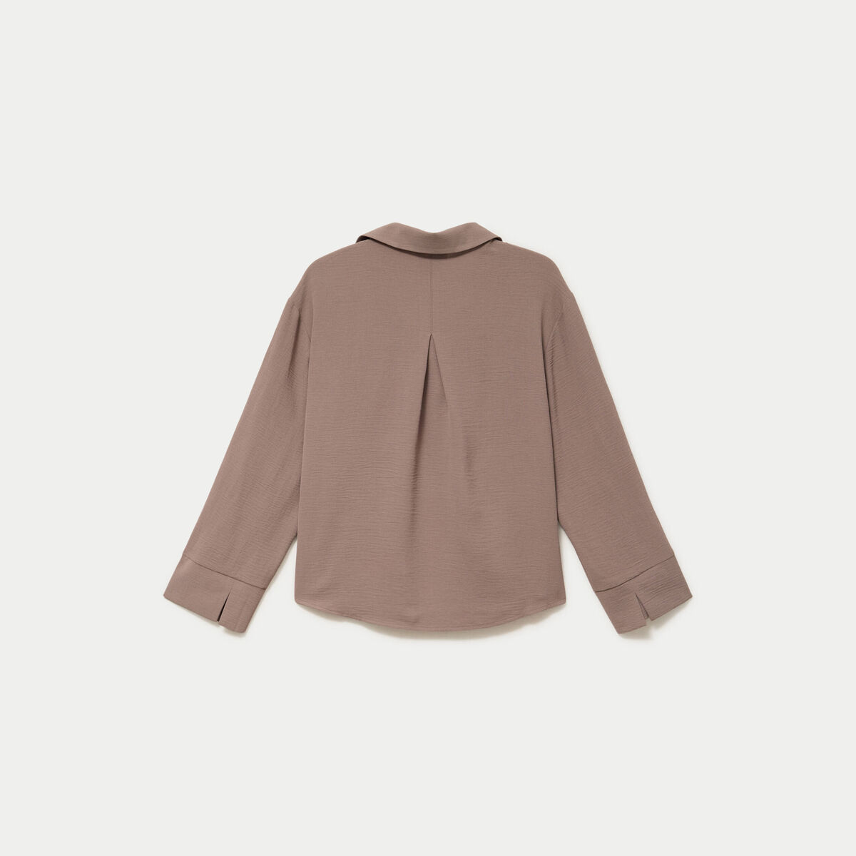 Blouse manches longues marron clair femme