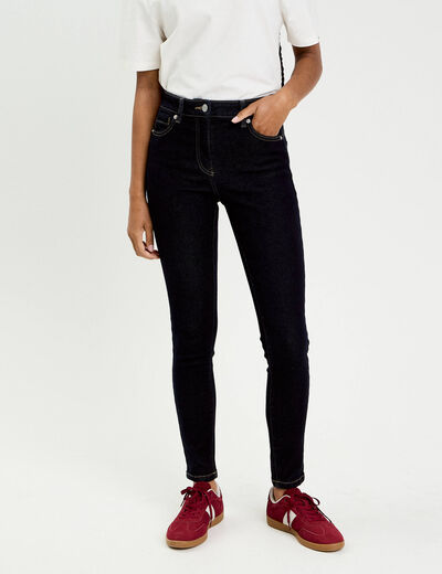 Jean skinny push-up taille standard denim brut femme