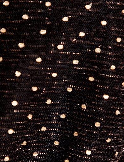 Blouse d&eacute;collet&eacute; manches longues marron fonc&eacute; femme