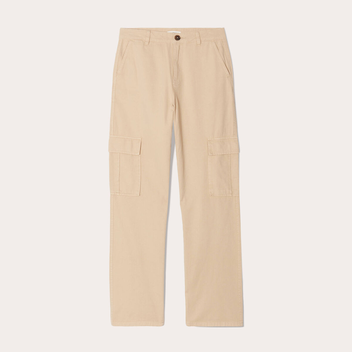 Pantalon large cargo sable femme