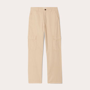 Pantalon large cargo sable femme