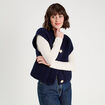 Gilet sans manches bleu marine femme