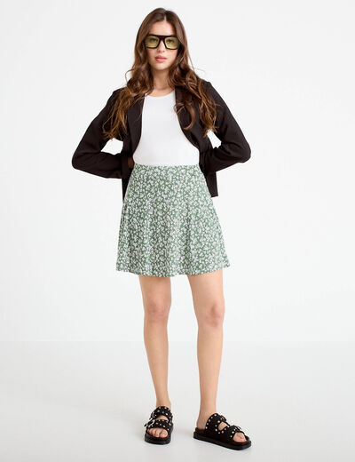 Jupe-short patineuse vert femme